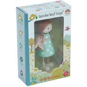 Tender Leaf Toys Holzpuppen-Set Mrs Goodwood & Baby...