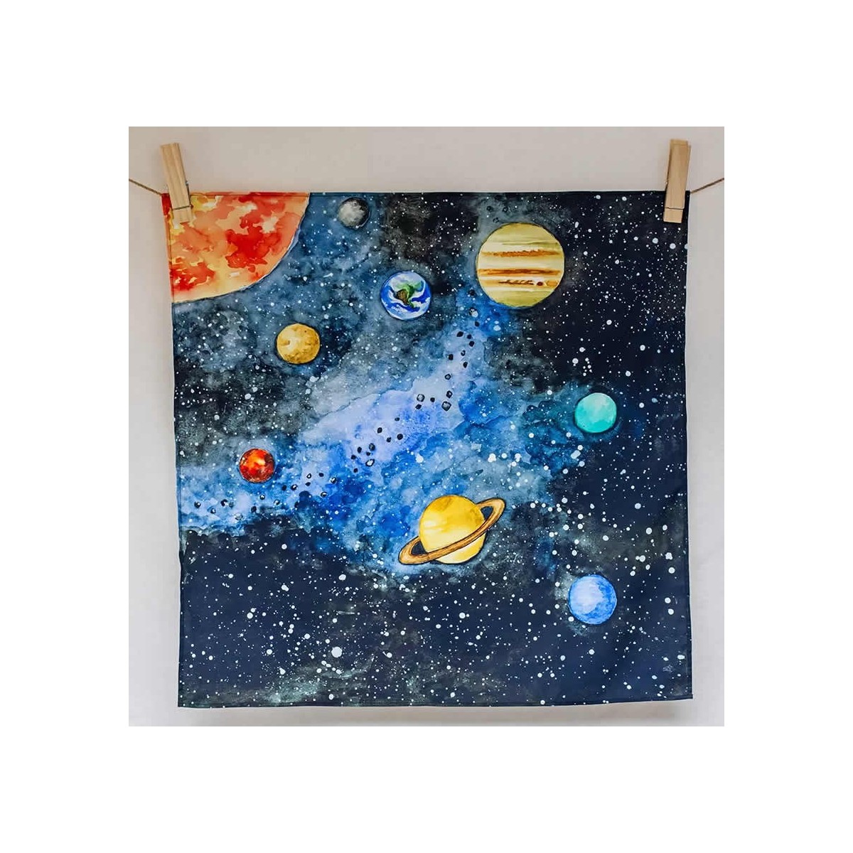 Wonderie Spieltuch Das Sonnensystem 100 x 100 cm