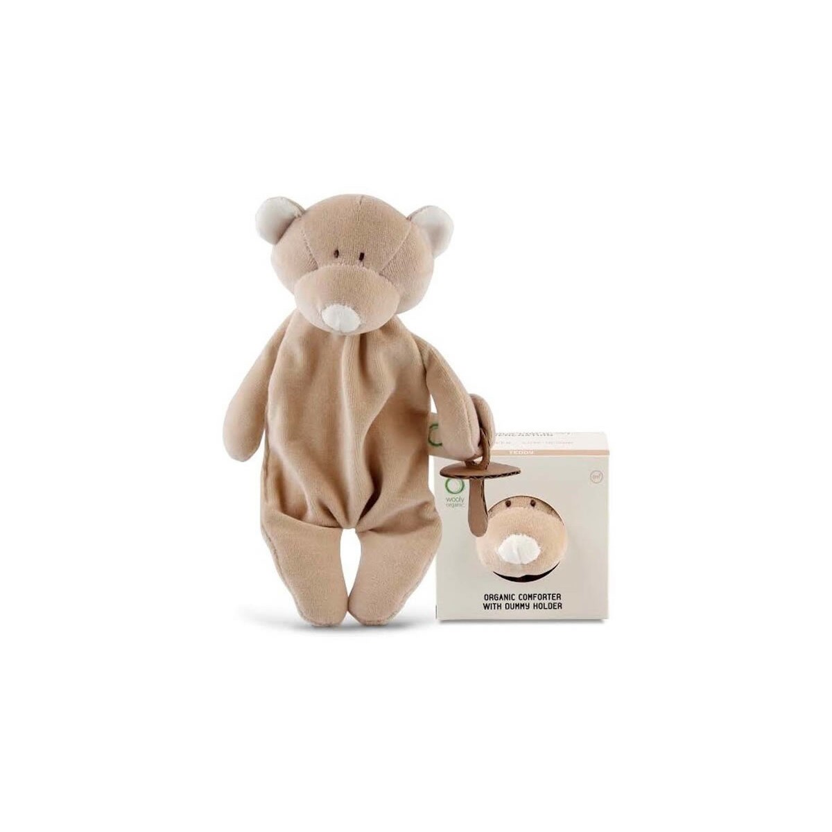 Wooly Organic Kuscheltier & Schnullerhalter Teddy